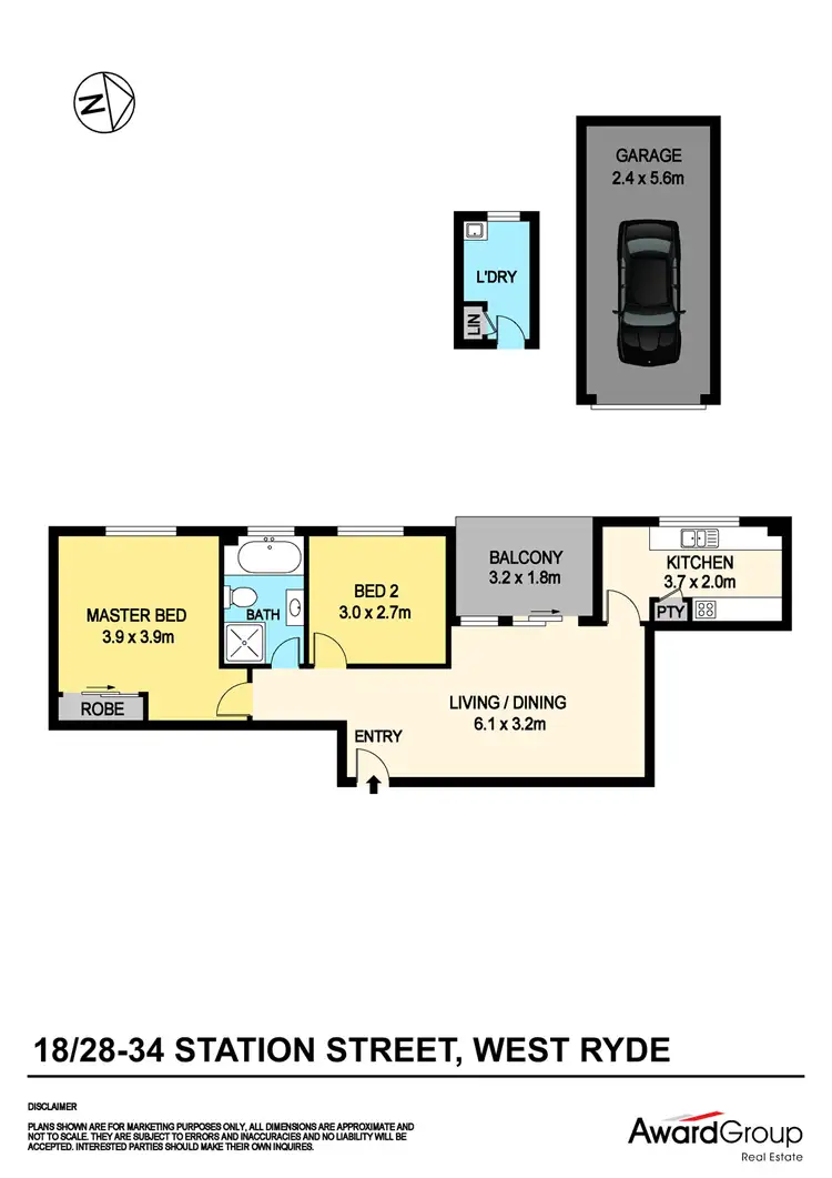 Floorplan of Homely unit listing, Unit 18/28-34 Station Street, West Ryde NSW 2114