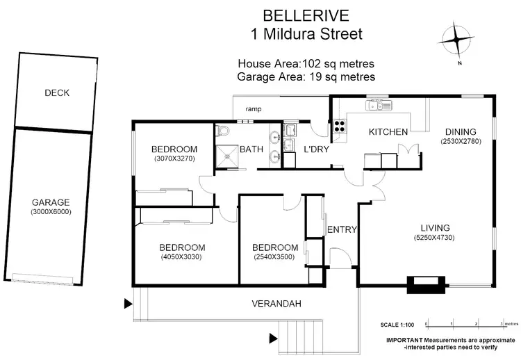 Floorplan of Homely house listing, 1 Mildura St, Bellerive TAS 7018
