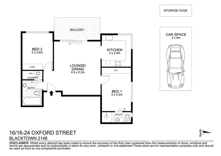 Floorplan of Homely unit listing, 16/16-24 Oxford Street, Blacktown NSW 2148