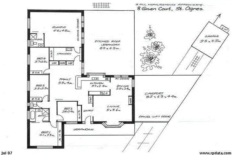 Floorplan of Homely house listing, 8 Gruen Court, St Agnes SA 5097