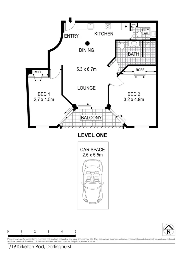 Floorplan of Homely unit listing, 1/19 Kirketon Road, Darlinghurst NSW 2010