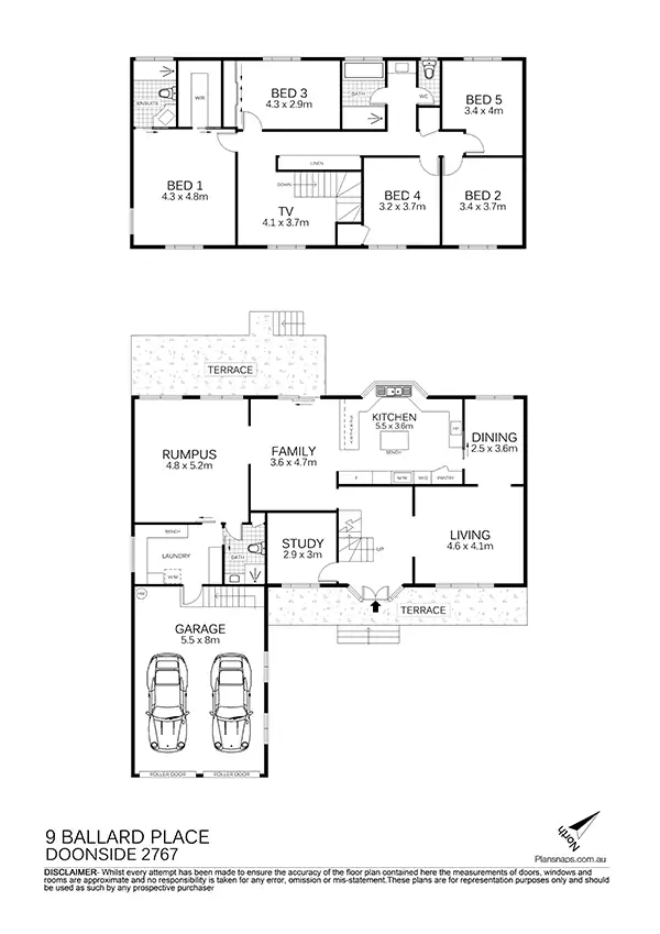 Floorplan of Homely house listing, 9 Ballard Place, Doonside NSW 2767