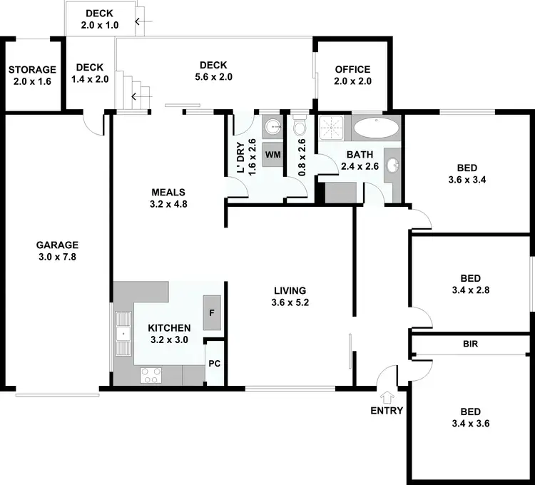 Floorplan of Homely house listing, 7 Garden Avenue, Boronia VIC 3155