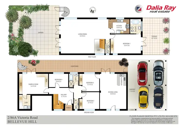 Floorplan of Homely semi-detached listing, 2/86A Victoria Road, Bellevue Hill NSW 2023