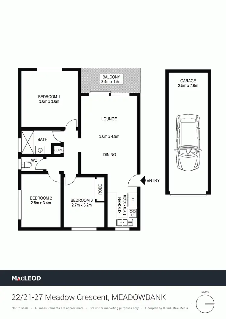 Floorplan of Homely unit listing, 22/21-27 Meadow Crescent, Meadowbank NSW 2114