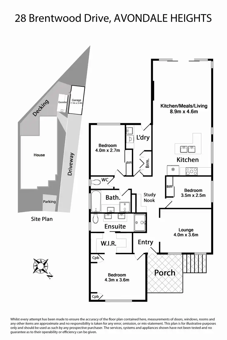 Floorplan of Homely house listing, 28 Brentwood Drive, Avondale Heights VIC 3034