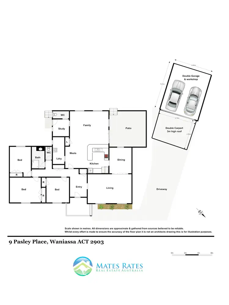 Floorplan of Homely house listing, 9 Pasley Pl, Wanniassa ACT 2903