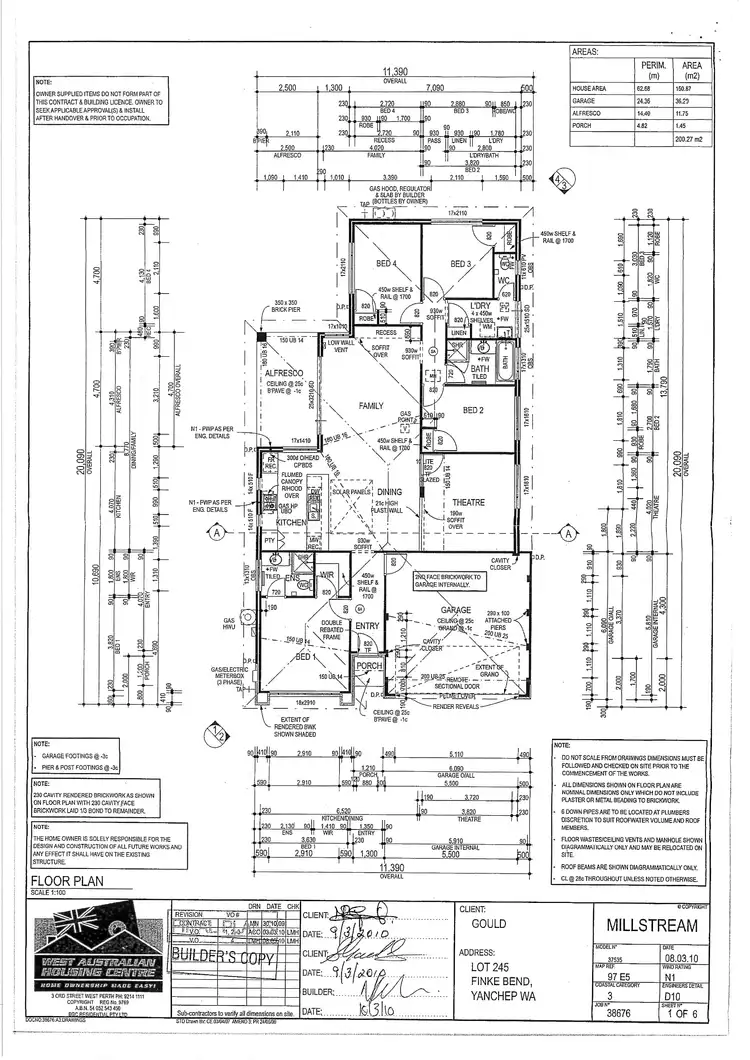Floorplan of Homely house listing, 7 Finke Bend, Yanchep WA 6035