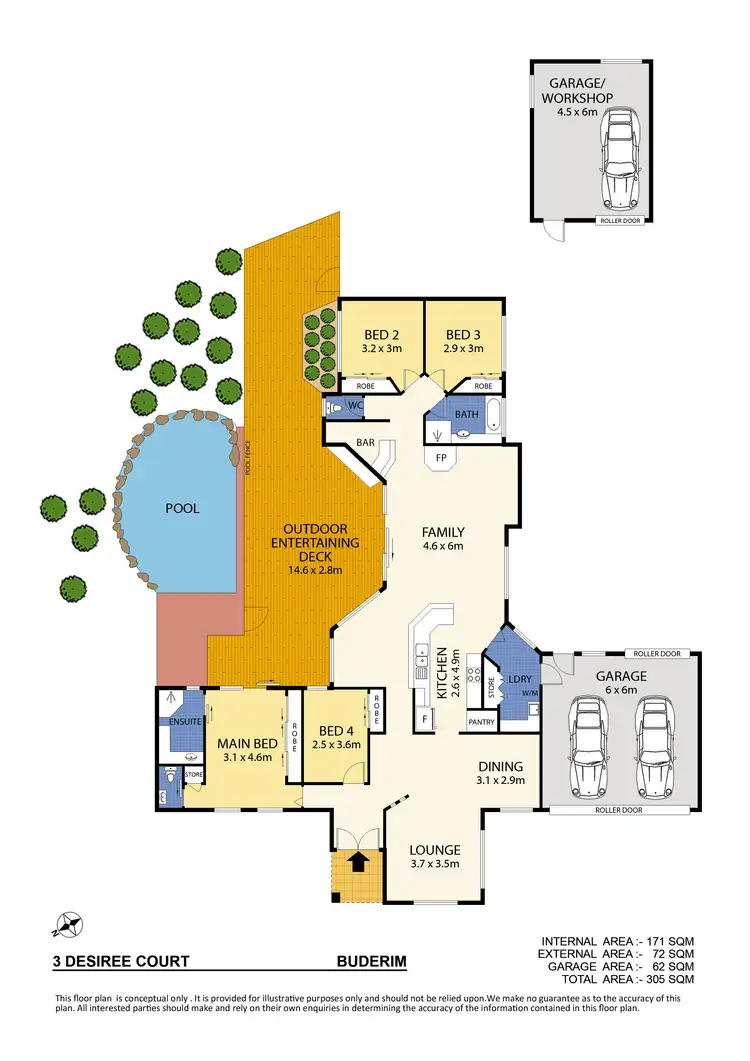 Floorplan of Homely house listing, 3 Desiree Close, Buderim QLD 4556