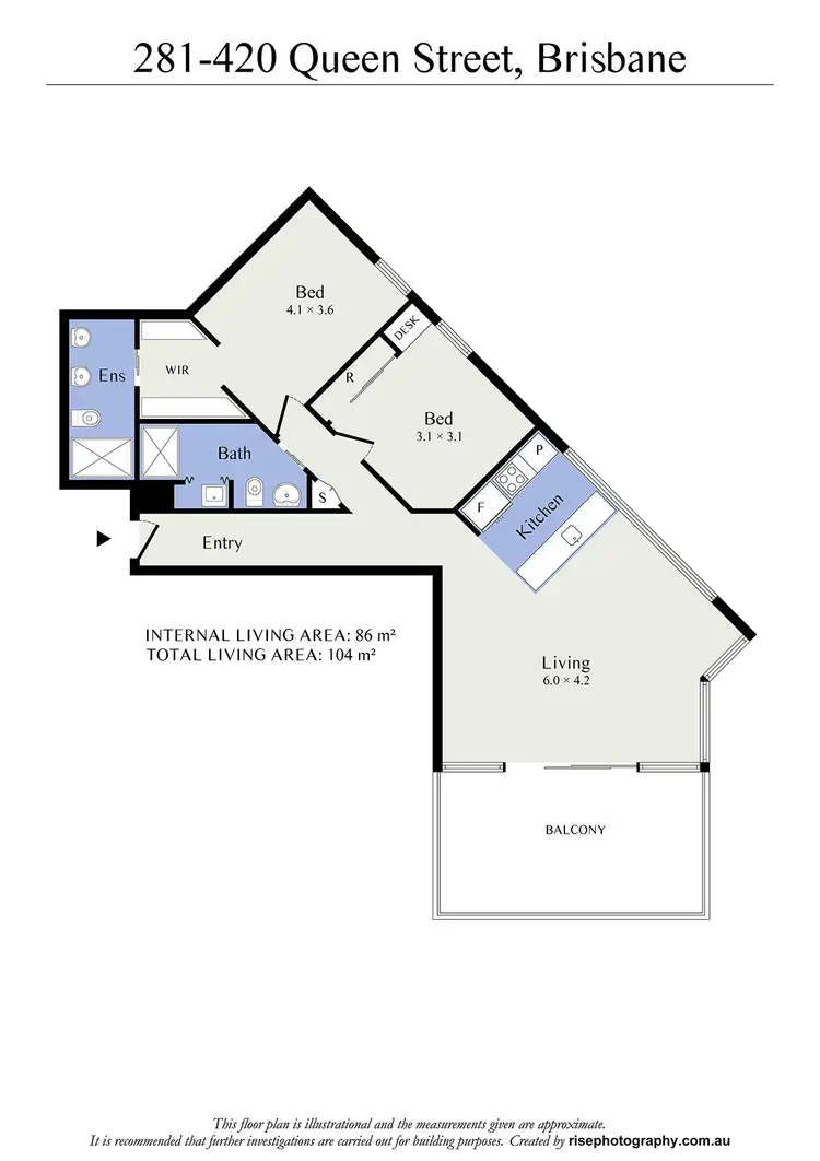 Floorplan of Homely unit listing, 281/420 Queen Street, Brisbane City QLD 4000