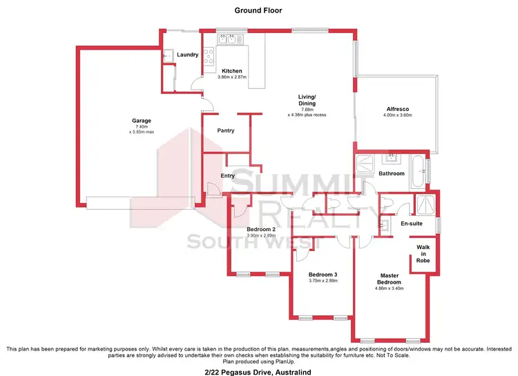 Floorplan of Homely house listing, PL2/22 Pegasus Drive, Australind WA 6233