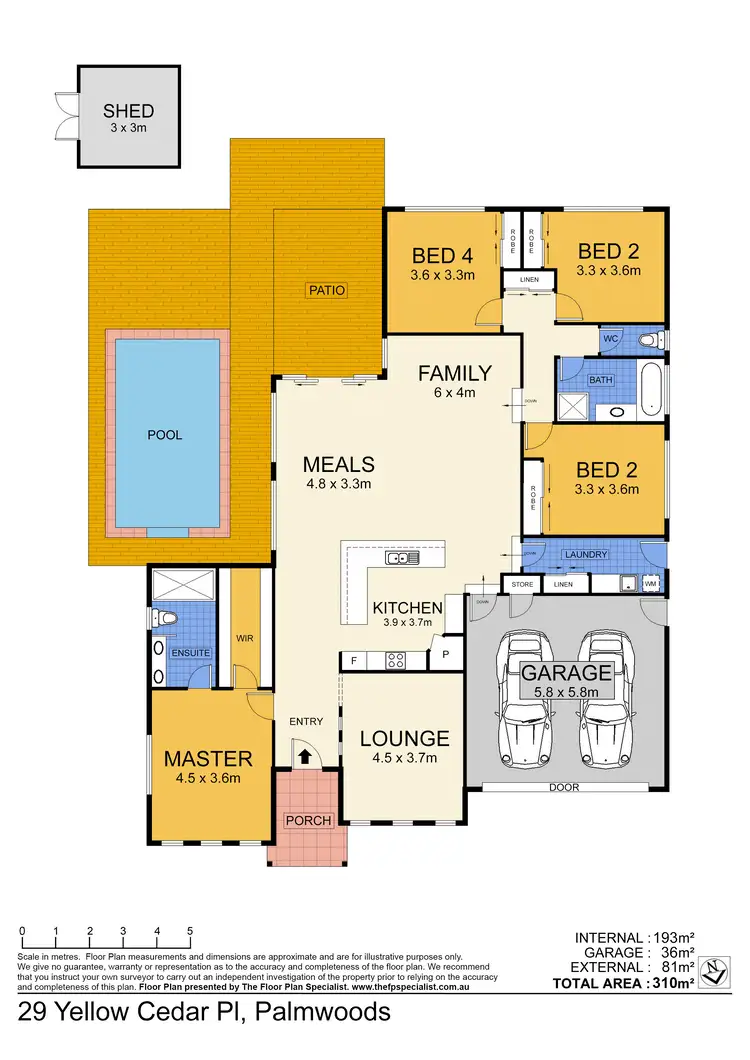 Floorplan of Homely house listing, 29 Yellow Cedar Place, Palmwoods QLD 4555