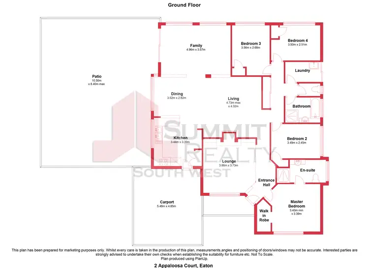 Floorplan of Homely house listing, 2 Appaloosa Court, Eaton WA 6232