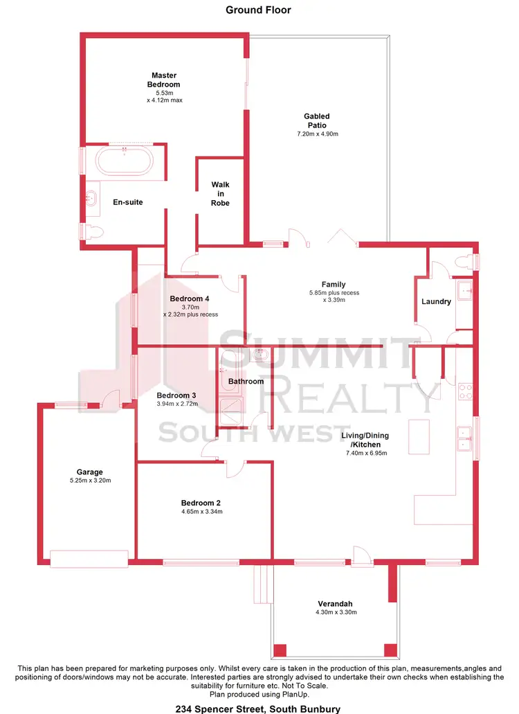 Floorplan of Homely house listing, 234 Spencer Street, South Bunbury WA 6230