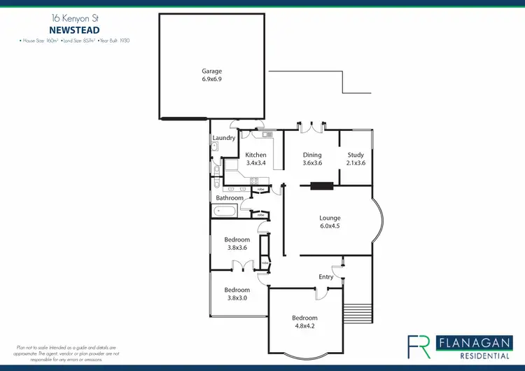 Floorplan of Homely house listing, 16 Kenyon Street, Newstead TAS 7250