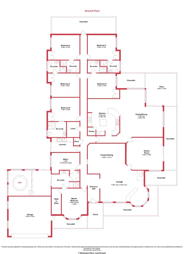 Floorplan of Homely house listing, 7 Watermass Place, Leschenault WA 6233
