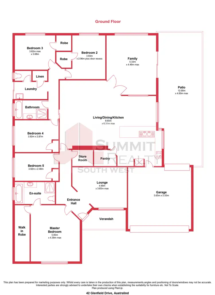 Floorplan of Homely house listing, 42 Glenfield Drive, Australind WA 6233