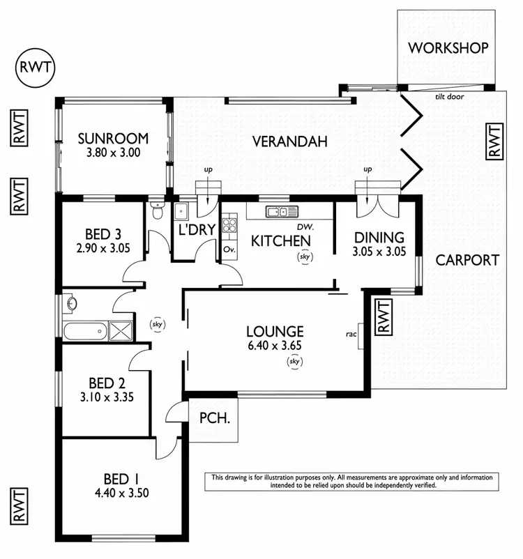 Floorplan of Homely house listing, 96A Railway Terrace, Ascot Park SA 5043