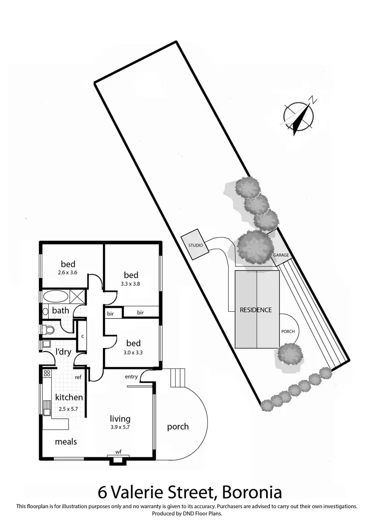 Floorplan of Homely house listing, 6 Valerie Street, Boronia VIC 3155