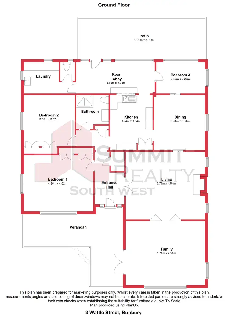 Floorplan of Homely house listing, 3 Wattle Street, Bunbury WA 6230