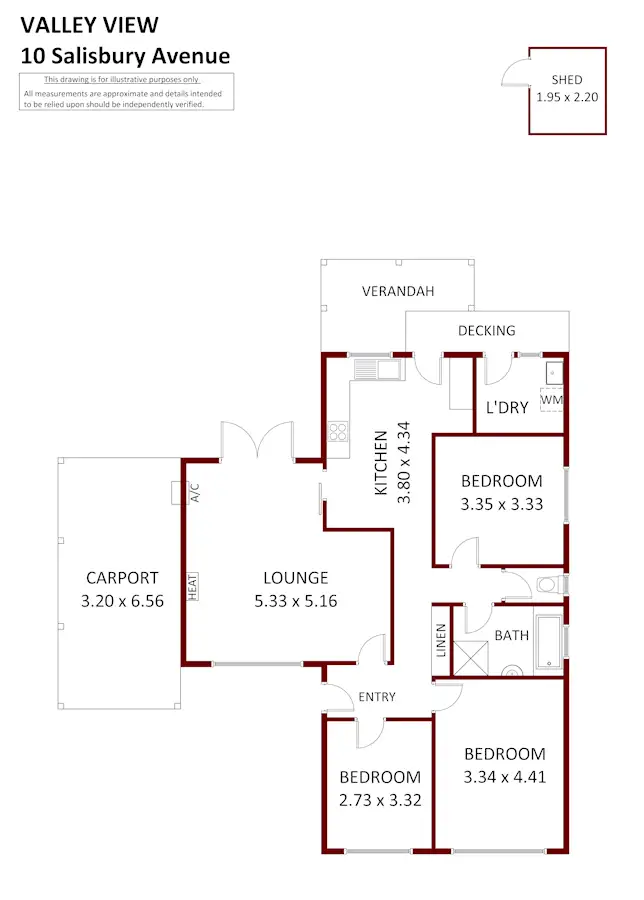 Floorplan of Homely house listing, 10 Salisbury Ave, Valley View SA 5093
