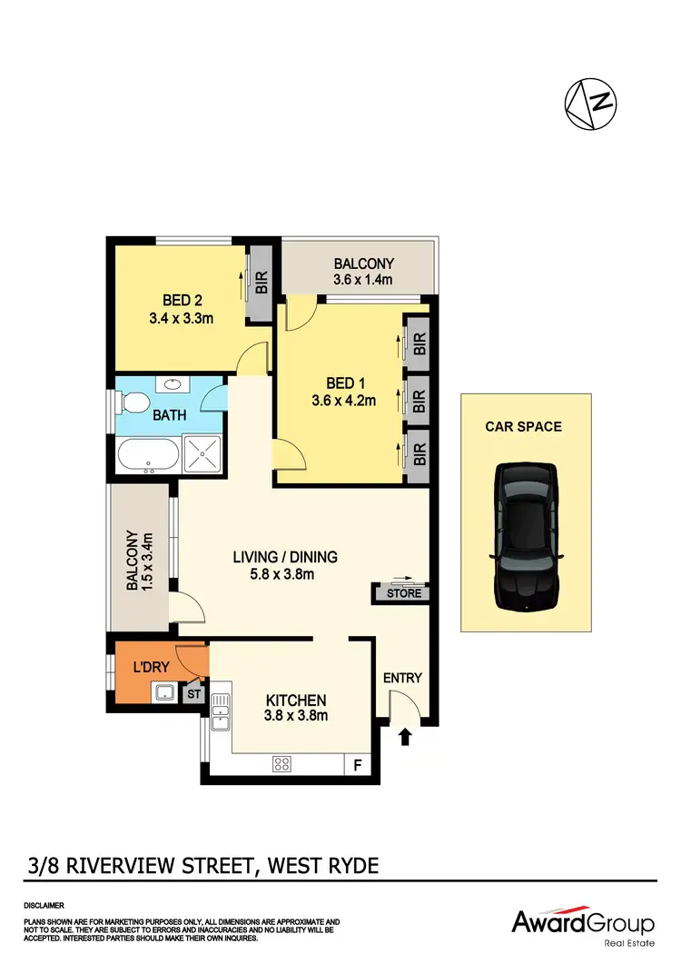 Floorplan of Homely unit listing, 3/8 Riverview Street, West Ryde NSW 2114