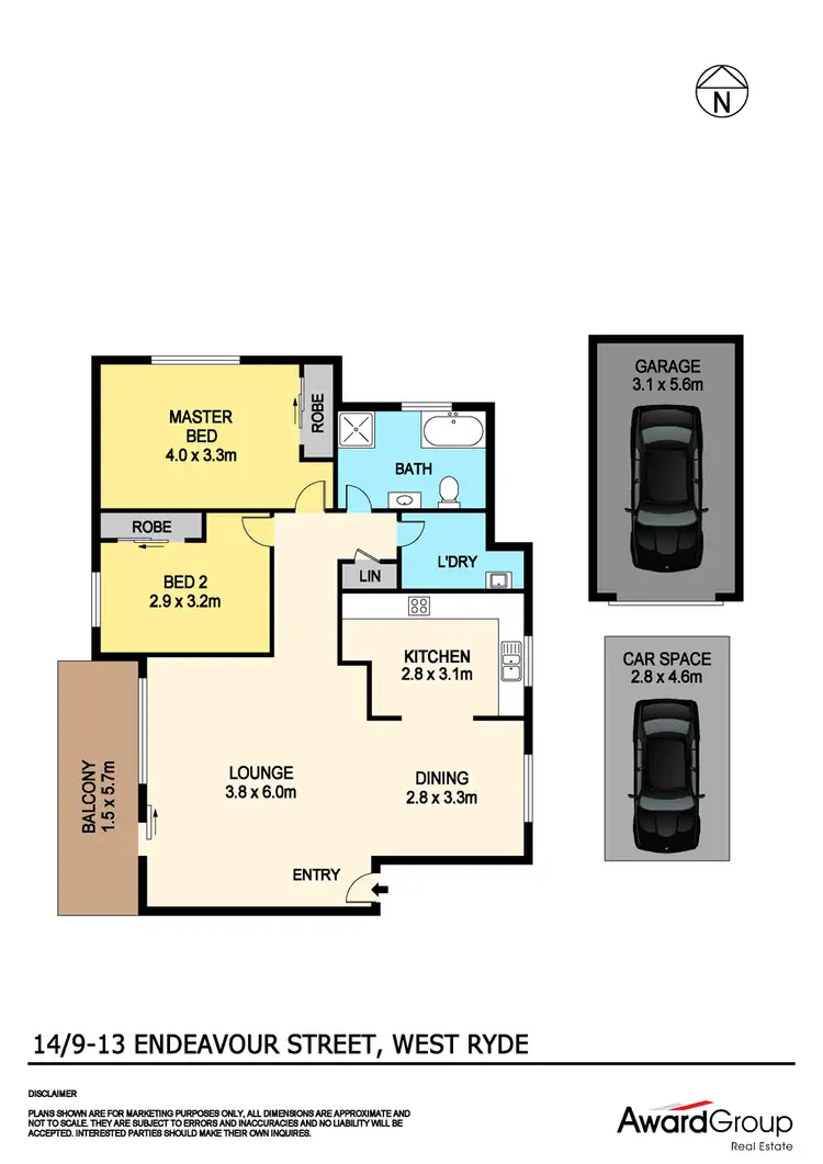 Floorplan of Homely unit listing, 14/9-13 Endeavour Street, West Ryde NSW 2114