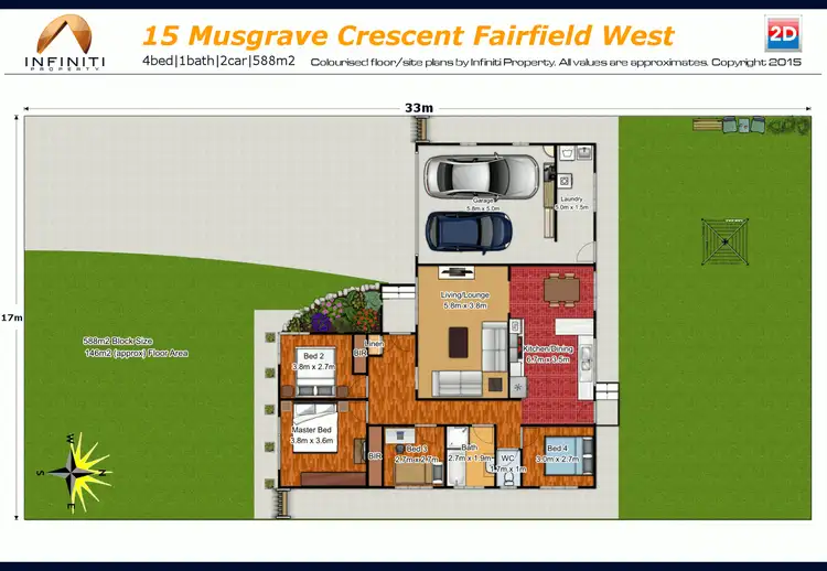 Floorplan of Homely house listing, 15 Musgrave Crescent, Fairfield West NSW 2165