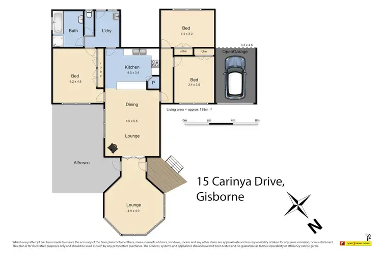 Floorplan of Homely house listing, 15 Carinya Drive, Gisborne VIC 3437