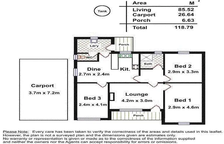 Floorplan of Homely house listing, 13 Winterbourne Road, Elizabeth Vale SA 5112