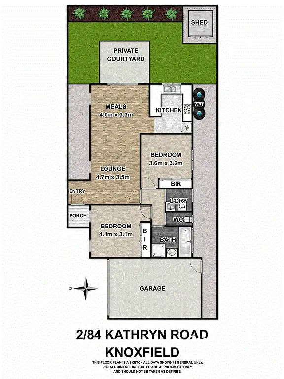 Floorplan of Homely house listing, 2/84 Kathryn Road, Knoxfield VIC 3180