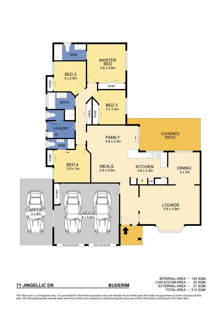 Floorplan of Homely house listing, 71 Jingellic Drive, Buderim QLD 4556