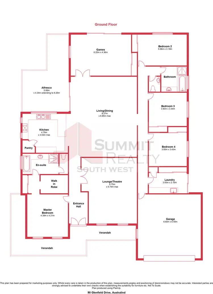 Floorplan of Homely house listing, 90 Glenfield Drive, Australind WA 6233