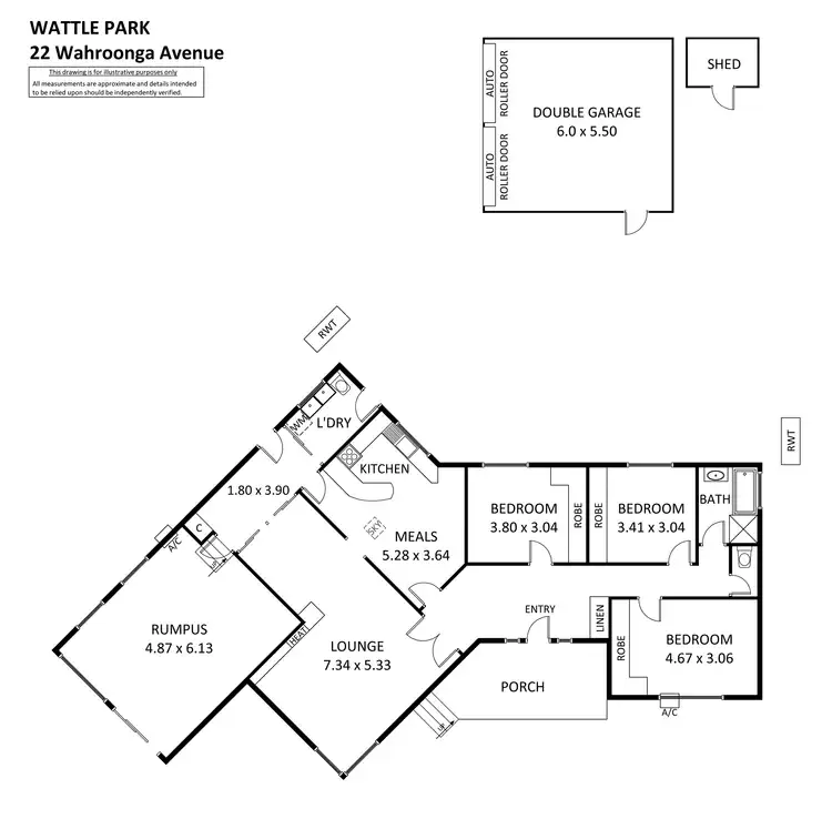 Floorplan of Homely house listing, 22 Wahroonga Avenue, Wattle Park SA 5066