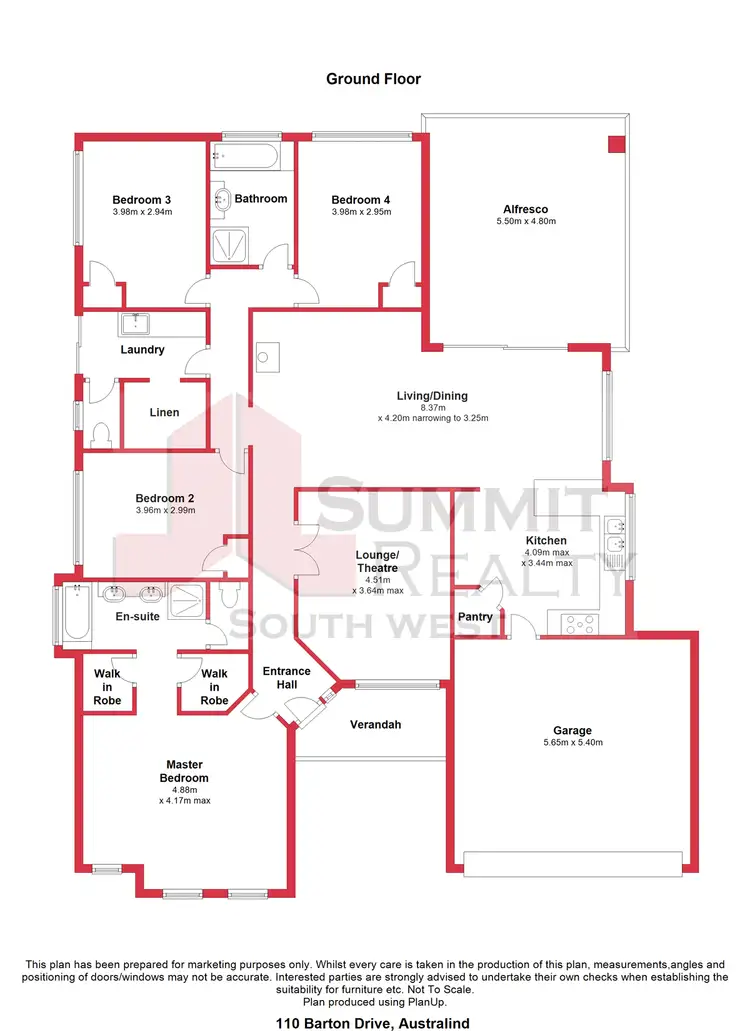 Floorplan of Homely house listing, 110 Barton Drive, Australind WA 6233