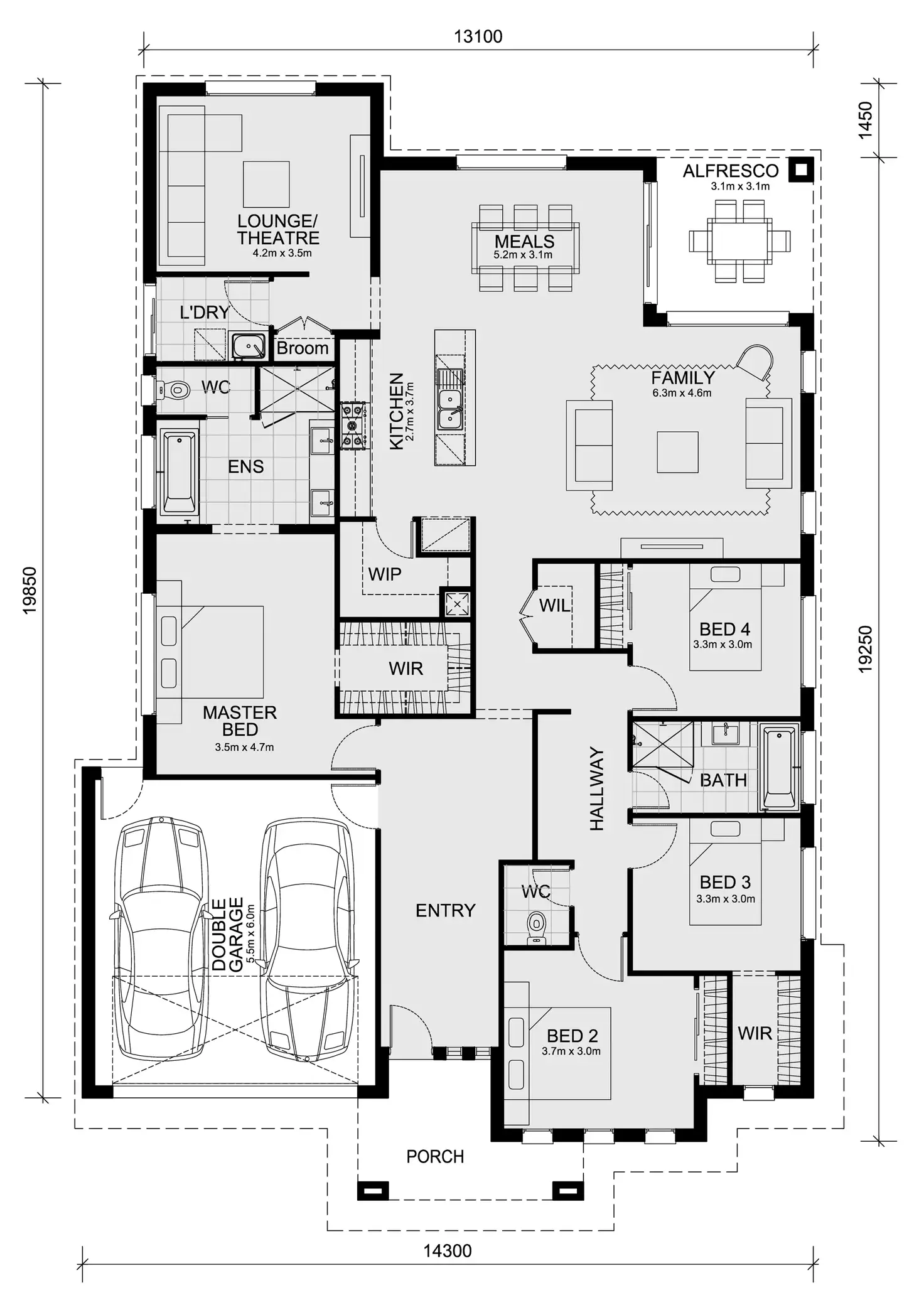 Floorplan of Homely house listing, Lot 1402 Shelterbelt Ave, Weir Views VIC 3338