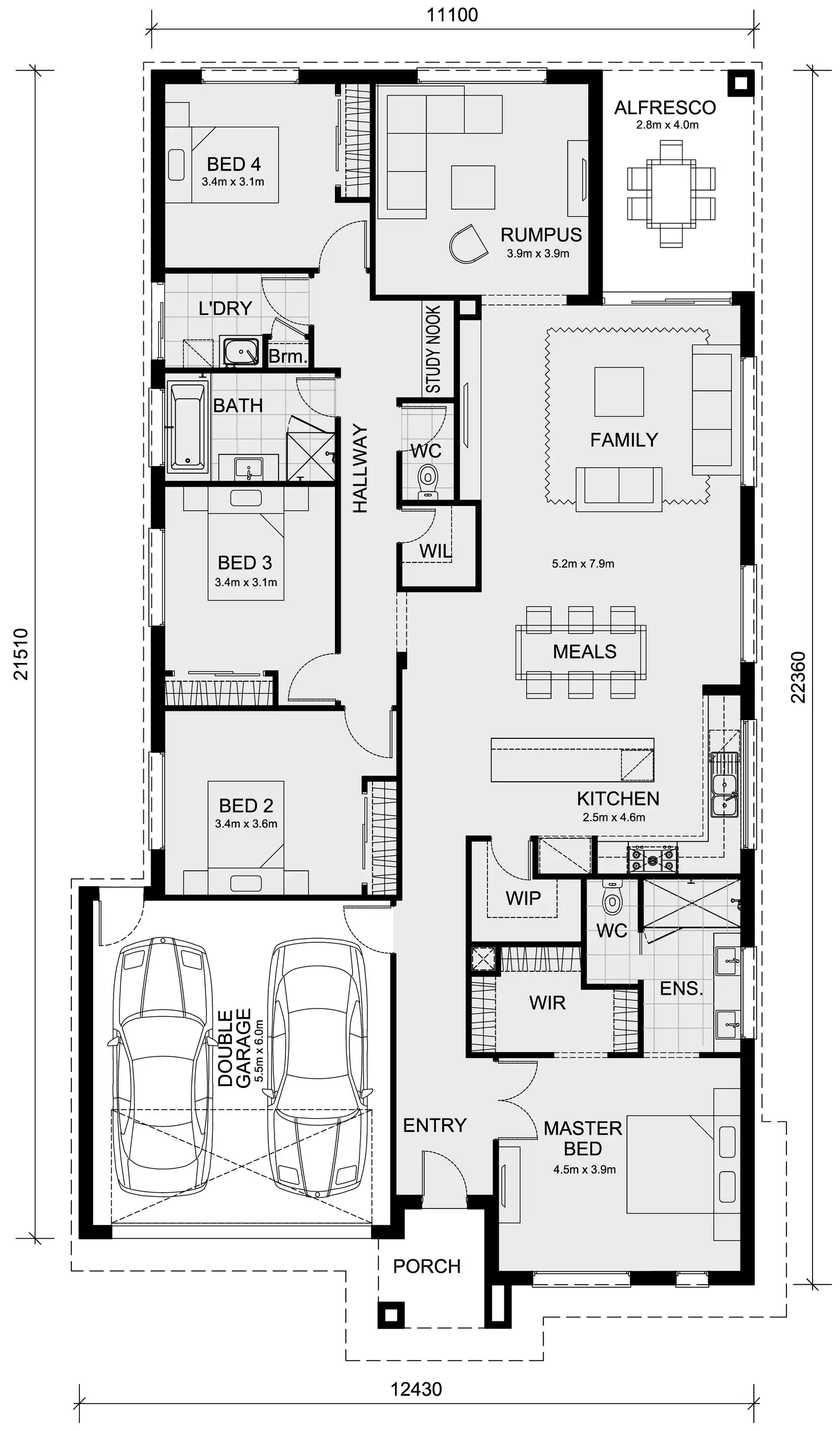 Floorplan of Homely house listing, Lot 519 Wattle Park Estate (Titled), Tarneit VIC 3029