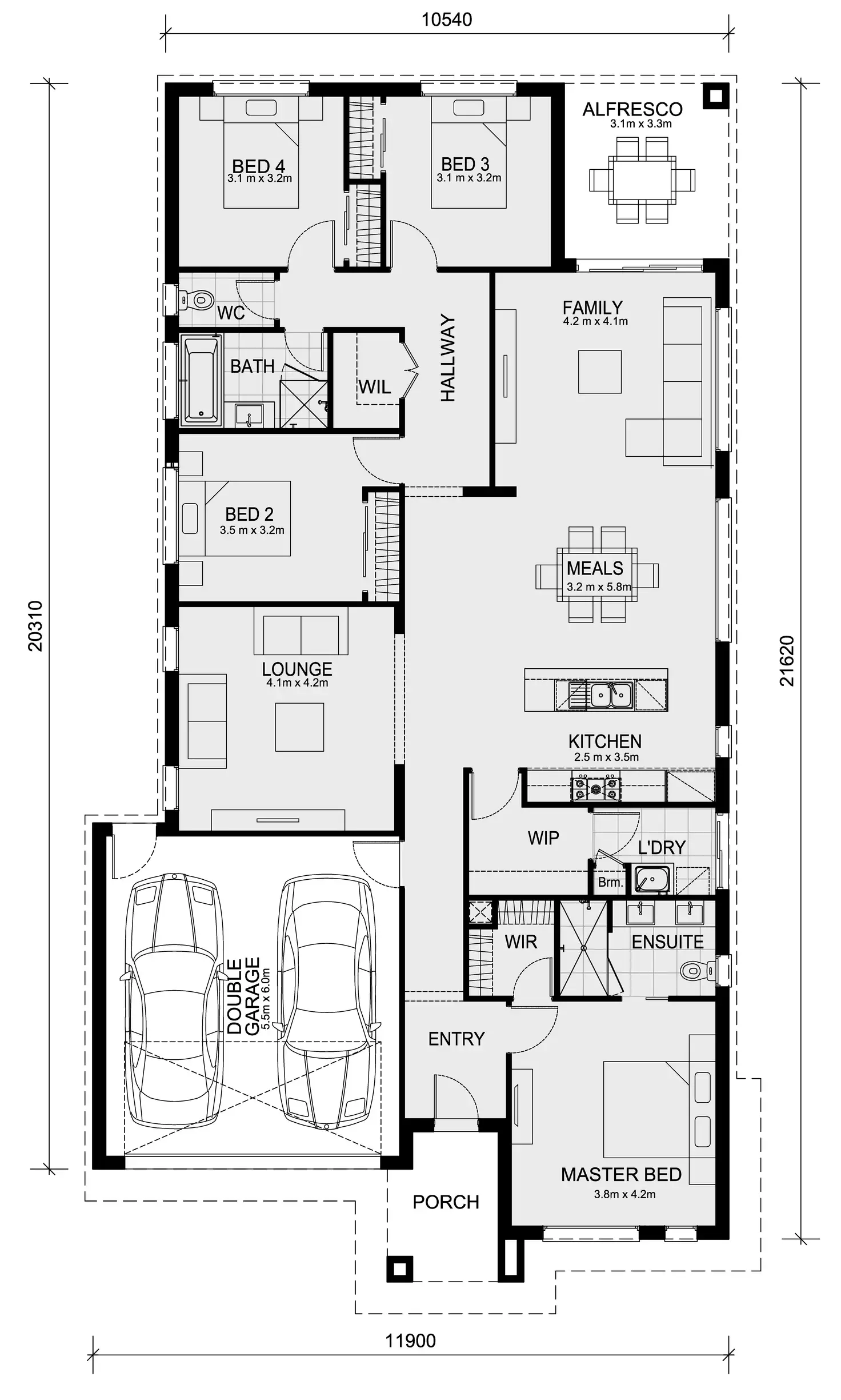 Floorplan of Homely house listing, 304 Lillifield Estate, Warragul VIC 3820