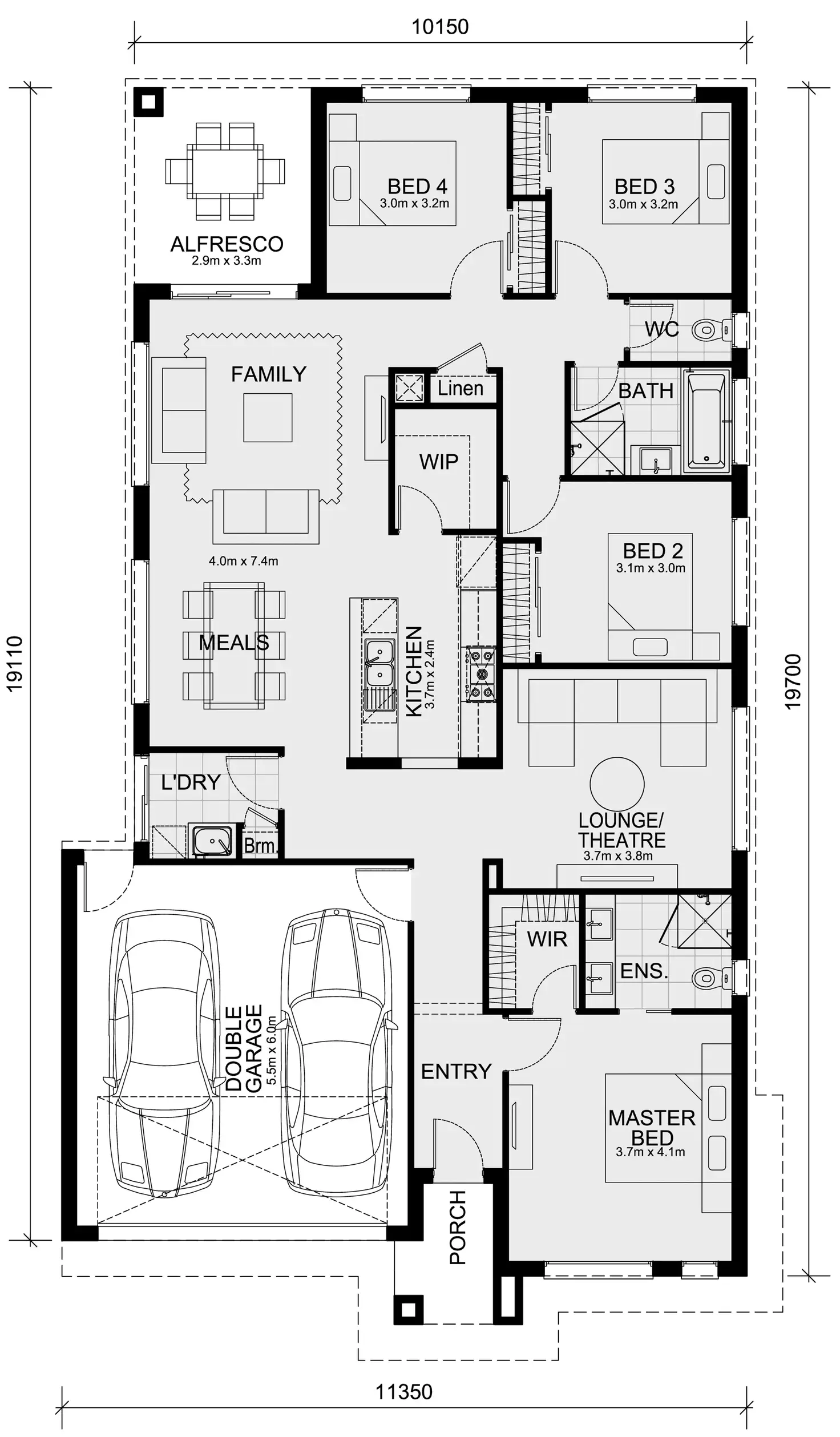 Floorplan of Homely house listing, Lot 306 Keighley Street, Strathtulloh VIC 3338