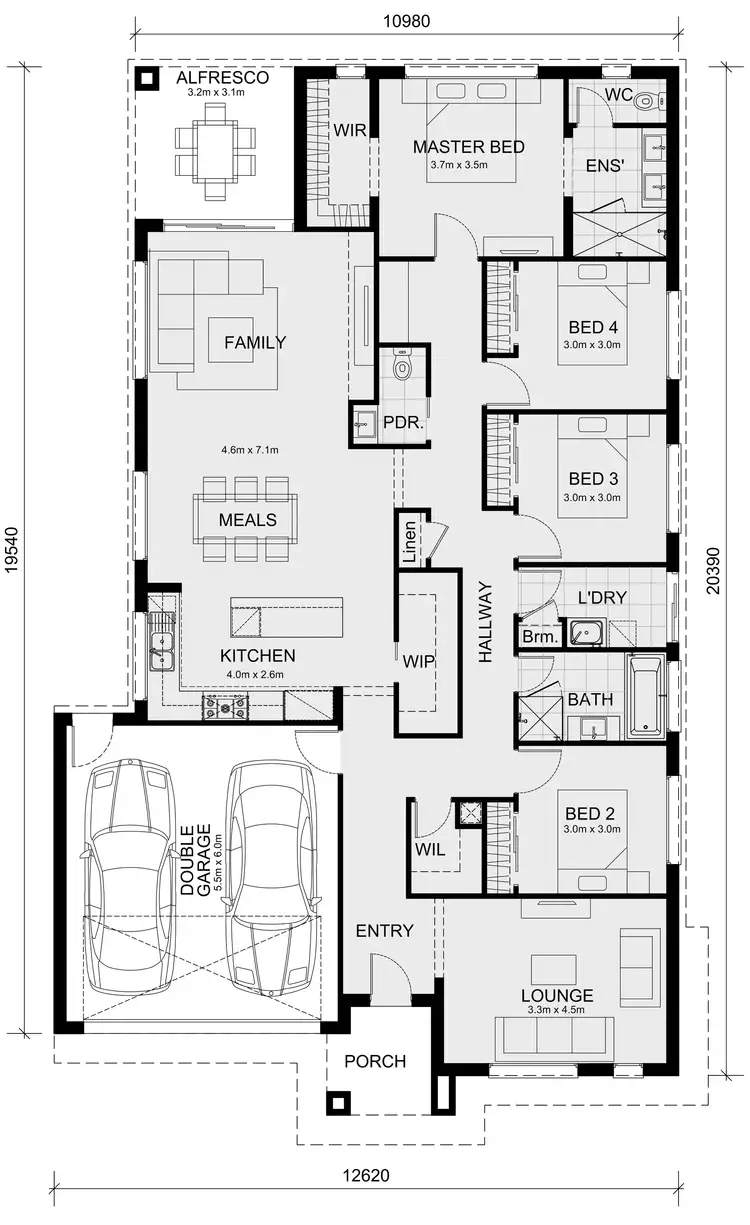 Floorplan of Homely house listing, Lot 5332 Yeungroon Boulevard - Meridian Estate, Clyde North VIC 3978