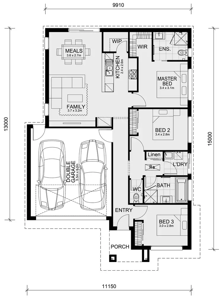 Floorplan of Homely house listing, Lot 1184 Marigold Estate, Tarneit VIC 3029