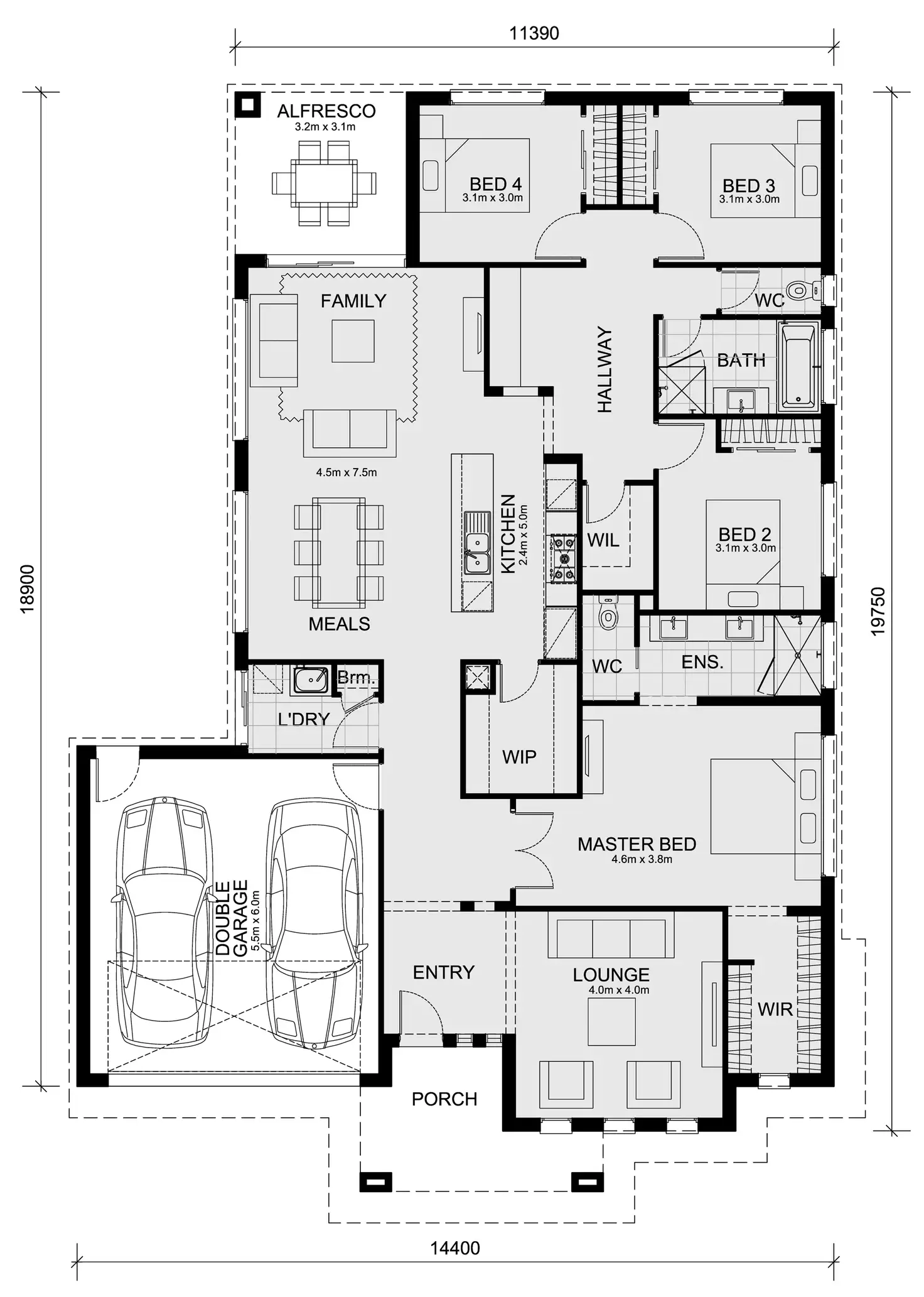 Floorplan of Homely house listing, Lot 308 Praise Street, Deanside VIC 3336