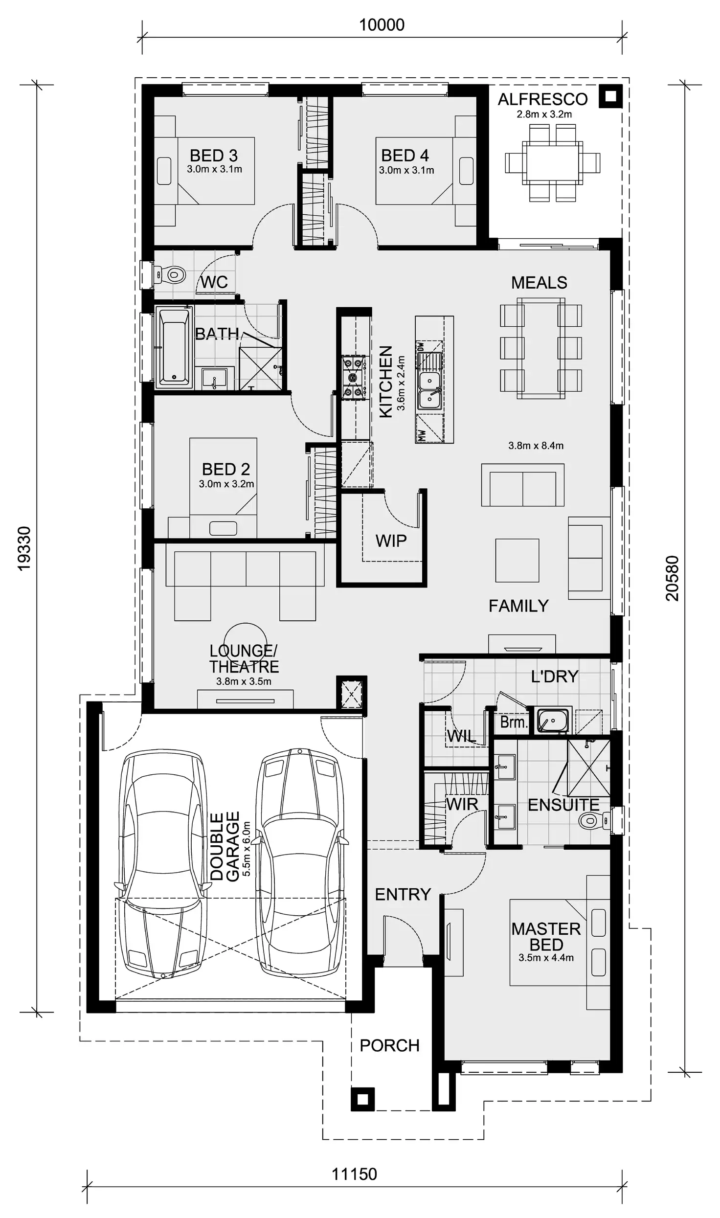 Floorplan of Homely house listing, Lot 3205 Foxfort Street - Smiths Lane Estate, Clyde North VIC 3978