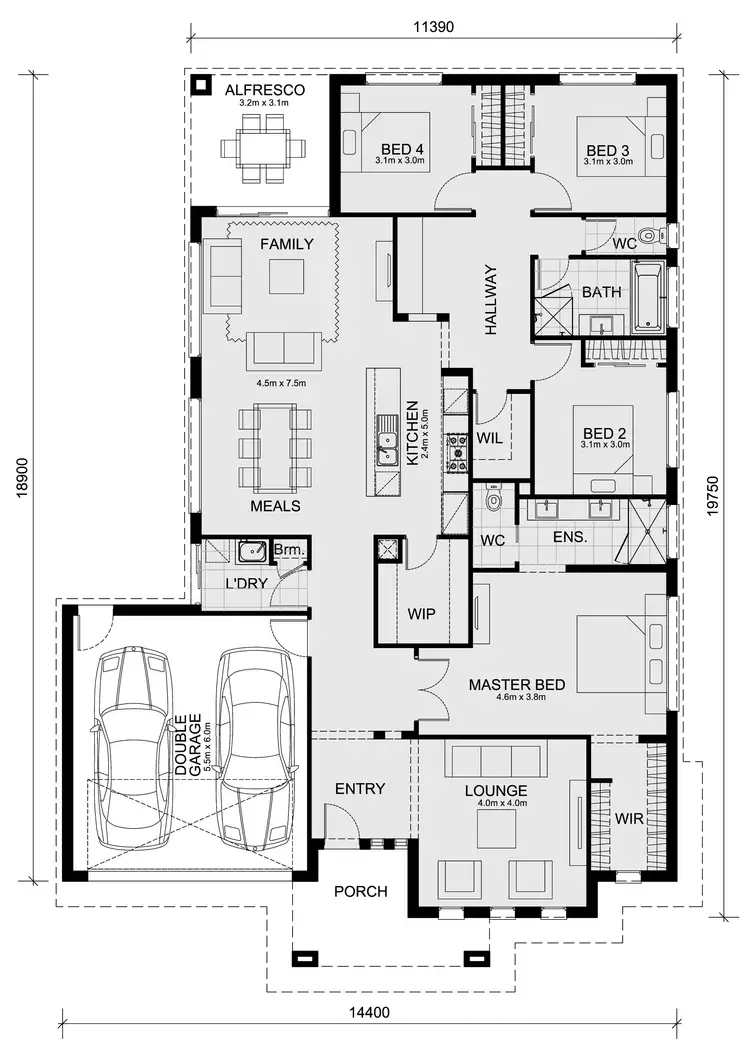 Floorplan of Homely house listing, LOT 2023 Modeina Estate, Burnside VIC 3023