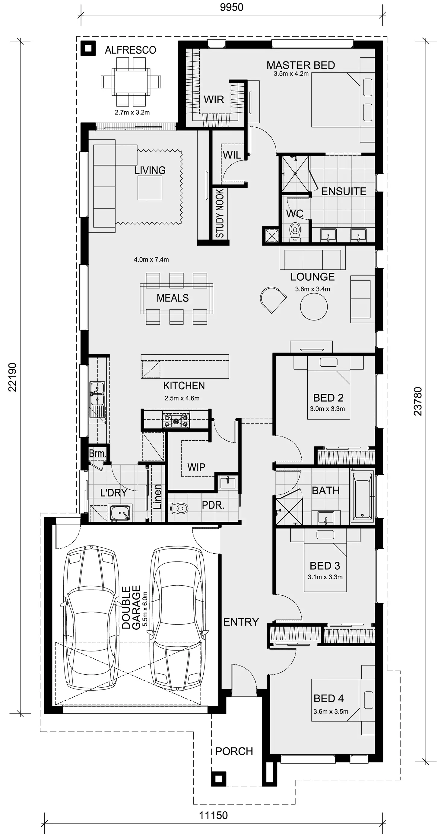Floorplan of Homely house listing, LOT 30528 Willard Road, Truganina VIC 3029