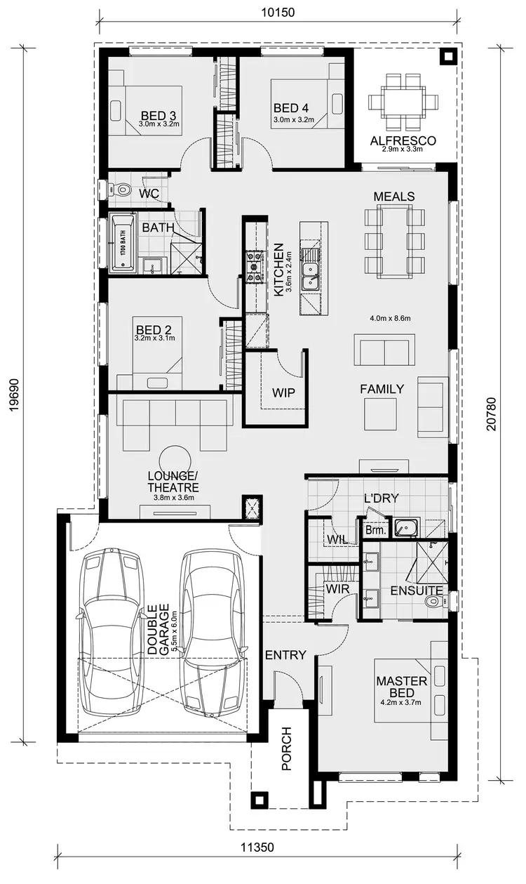 Floorplan of Homely house listing, 1215 Mertyl St, Nar Nar Goon VIC 3812