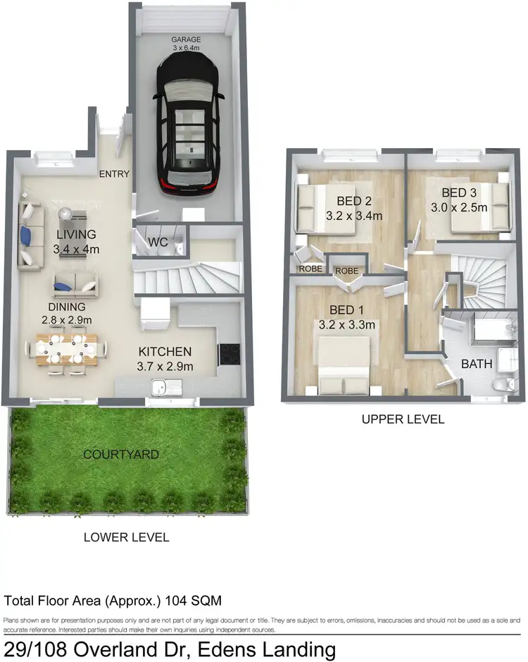 Floorplan of Homely townhouse listing, 29/108 Overland Drive, Edens Landing QLD 4207