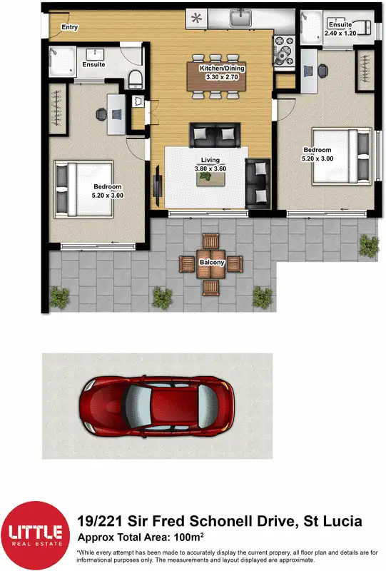 Floorplan of Homely unit listing, 19/221 Sir Fred Schonell Drive, St Lucia QLD 4067