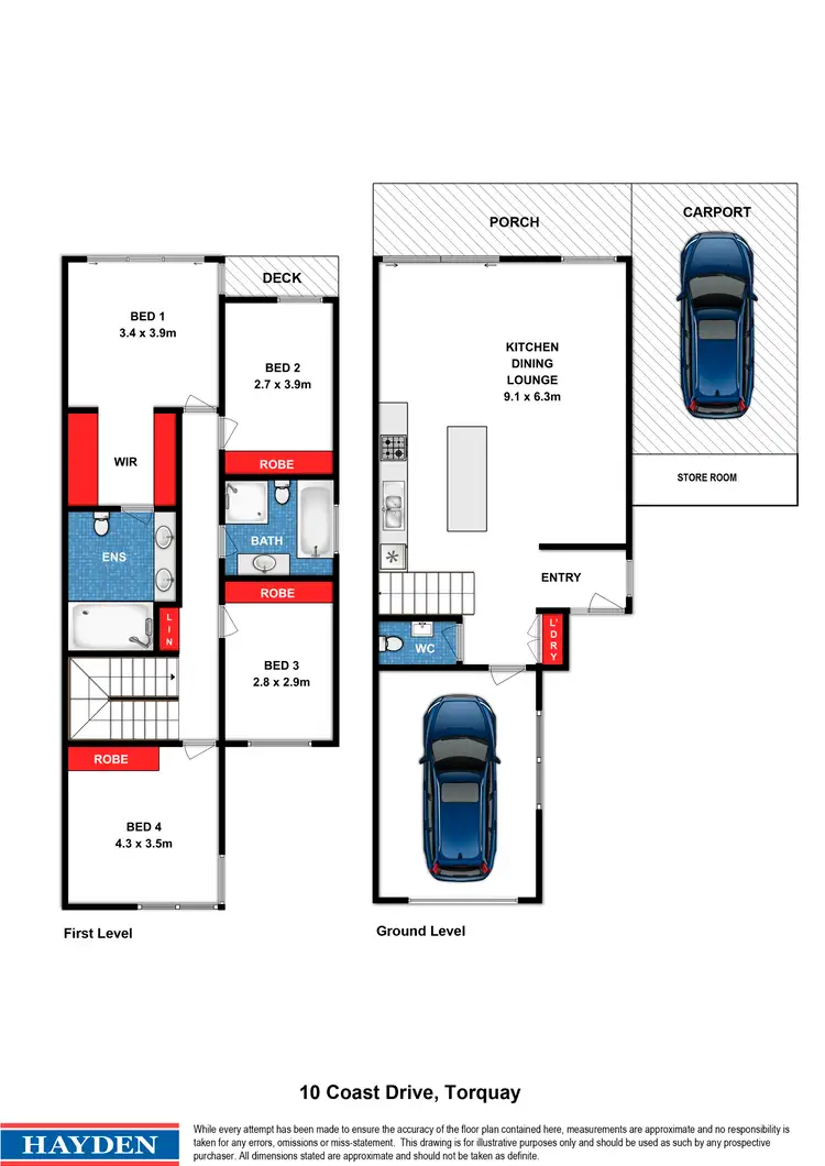 Floorplan of Homely townhouse listing, 10 Coast Drive, Torquay VIC 3228