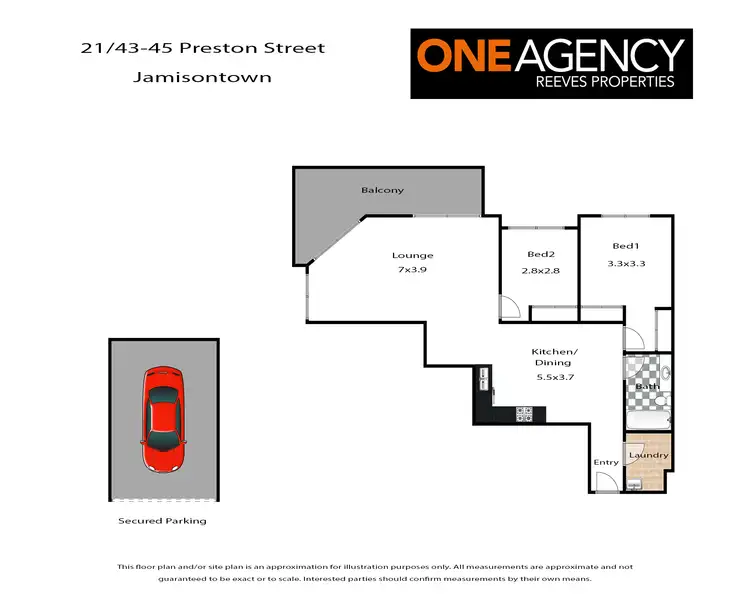 Floorplan of Homely apartment listing, 21/43-45 Preston St, Jamisontown NSW 2750